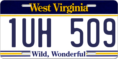 WV license plate 1UH509