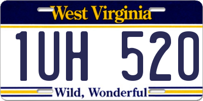WV license plate 1UH520