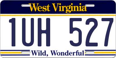 WV license plate 1UH527