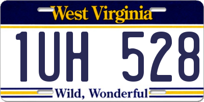 WV license plate 1UH528