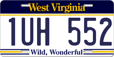 WV license plate 1UH552
