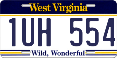 WV license plate 1UH554