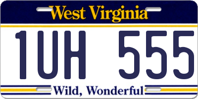 WV license plate 1UH555