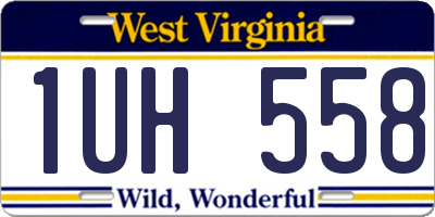 WV license plate 1UH558