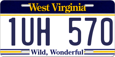 WV license plate 1UH570