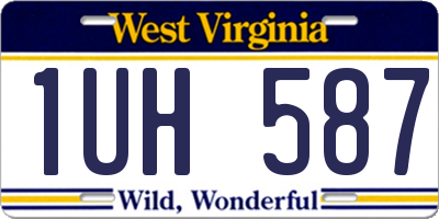 WV license plate 1UH587