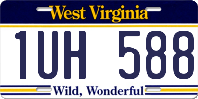 WV license plate 1UH588