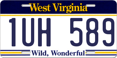 WV license plate 1UH589