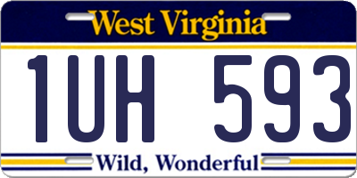 WV license plate 1UH593