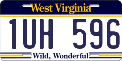 WV license plate 1UH596