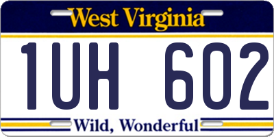WV license plate 1UH602
