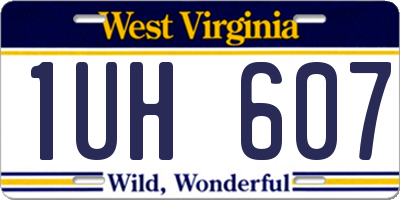 WV license plate 1UH607