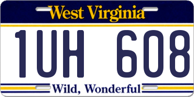 WV license plate 1UH608