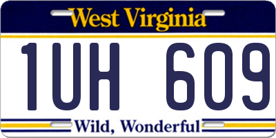 WV license plate 1UH609