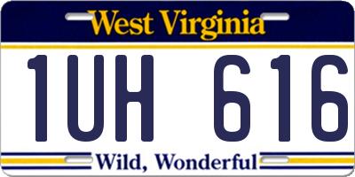 WV license plate 1UH616