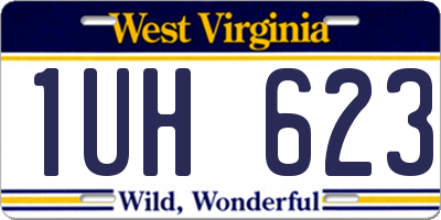 WV license plate 1UH623