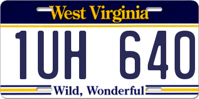 WV license plate 1UH640