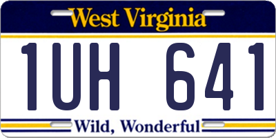 WV license plate 1UH641