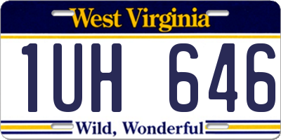 WV license plate 1UH646