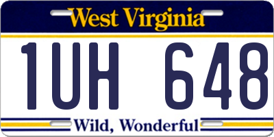 WV license plate 1UH648