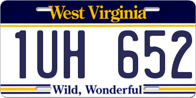 WV license plate 1UH652