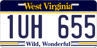WV license plate 1UH655