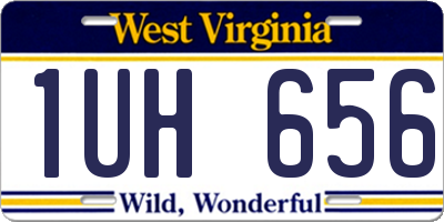 WV license plate 1UH656