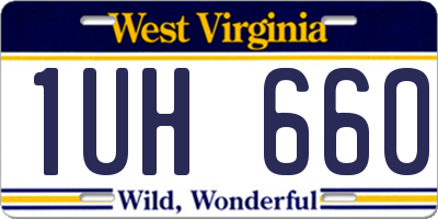 WV license plate 1UH660