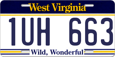 WV license plate 1UH663