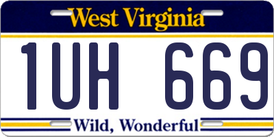 WV license plate 1UH669
