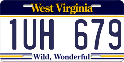 WV license plate 1UH679