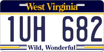 WV license plate 1UH682