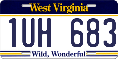 WV license plate 1UH683