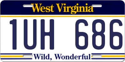 WV license plate 1UH686