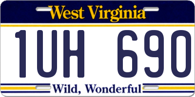 WV license plate 1UH690