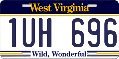 WV license plate 1UH696