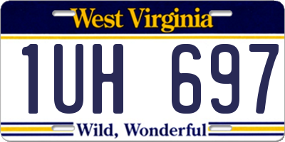 WV license plate 1UH697