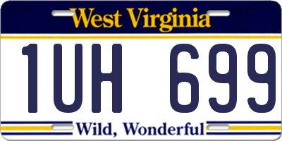 WV license plate 1UH699