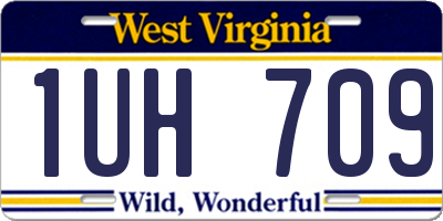 WV license plate 1UH709