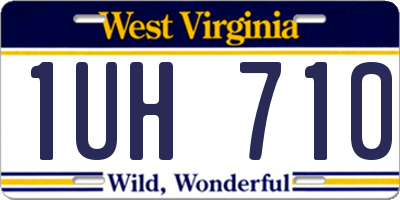 WV license plate 1UH710