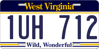 WV license plate 1UH712