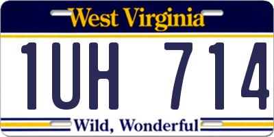 WV license plate 1UH714