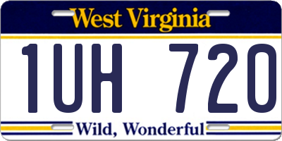WV license plate 1UH720