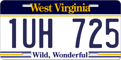 WV license plate 1UH725
