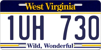 WV license plate 1UH730