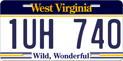 WV license plate 1UH740