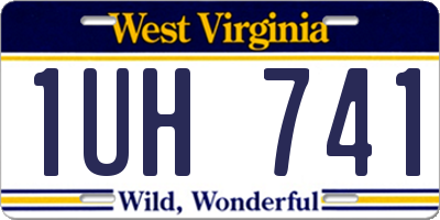 WV license plate 1UH741