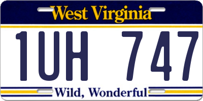 WV license plate 1UH747