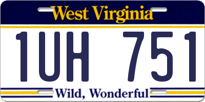 WV license plate 1UH751
