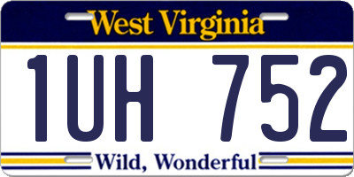 WV license plate 1UH752
